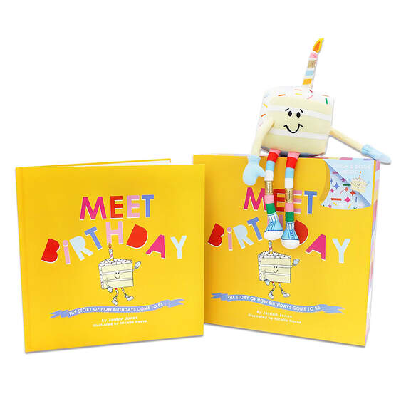 Packed Party Birthday Cake Plush With Meet Birthday Book, Set of 2, , large image number 1