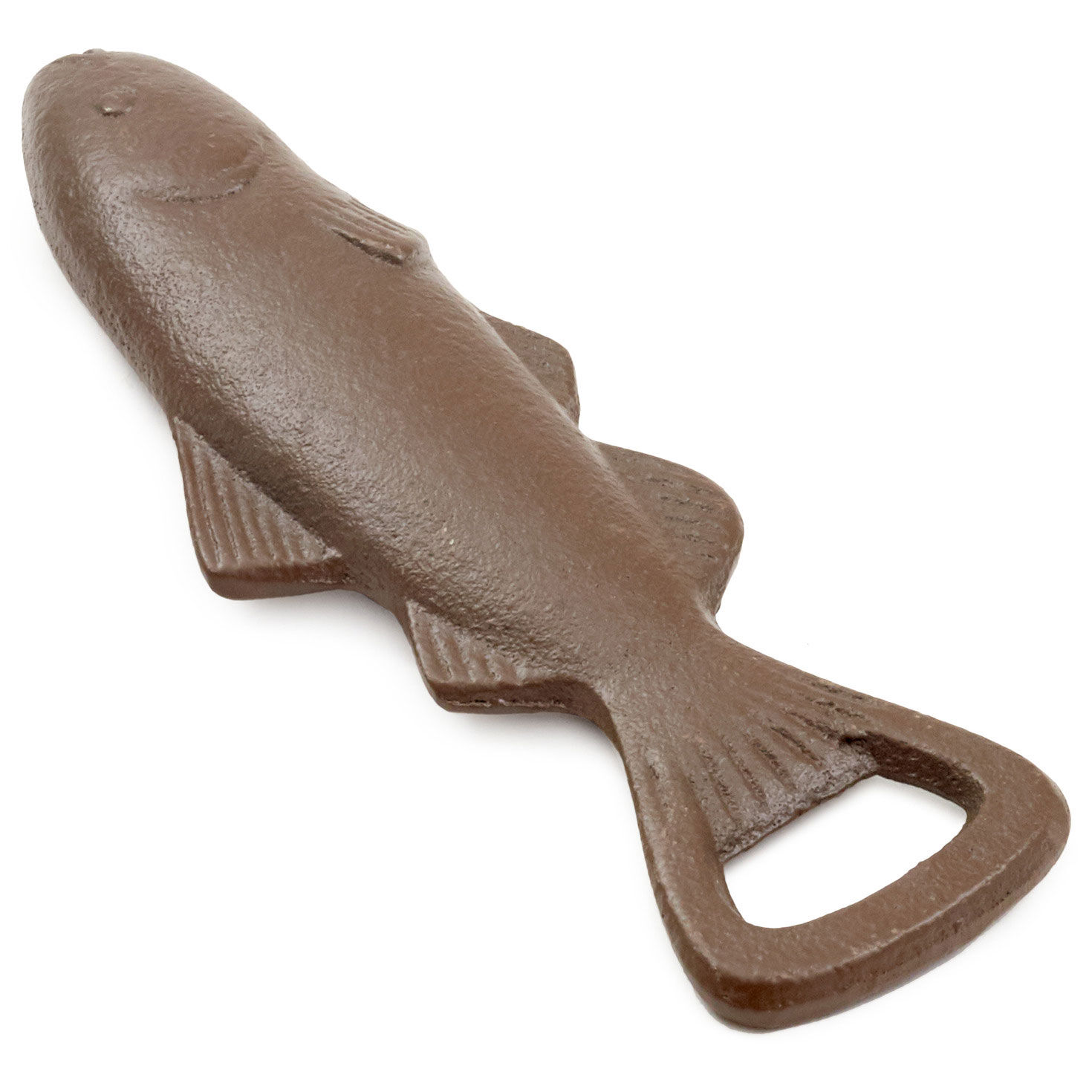 Bronzed Metal Fish-Shaped Bottle Opener back image number 2