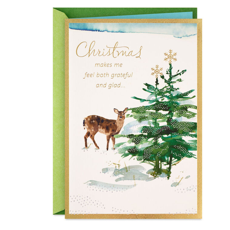Grateful and Glad Christmas Card for Both