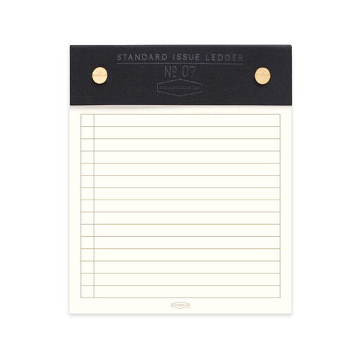 Designworks Ink Black Standard Issue Post Bound Note Pad, 