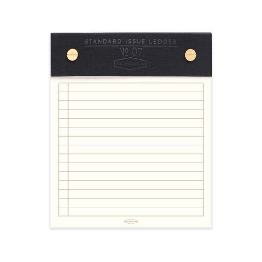 Designworks Ink Black Standard Issue Post Bound Note Pad, 