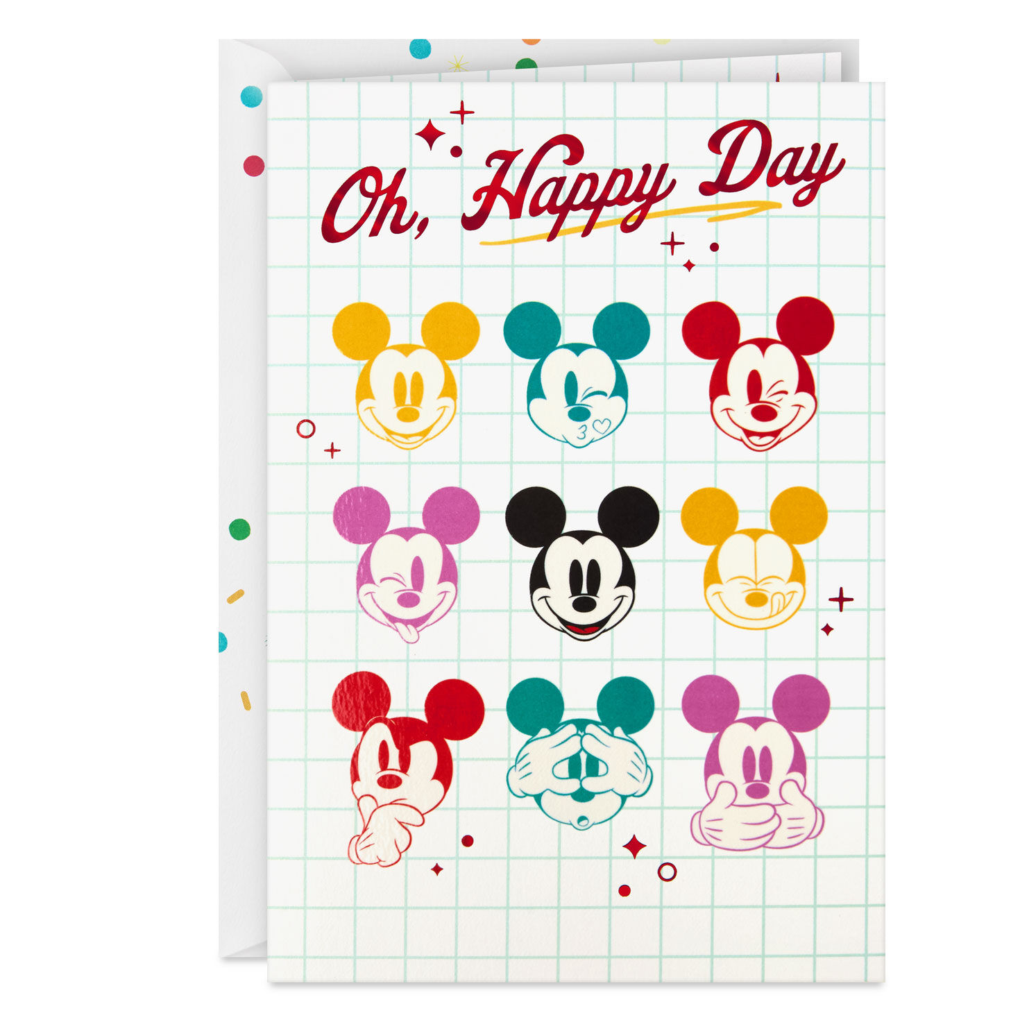 Disney Mickey Mouse Happy Day Birthday Card With Stickers