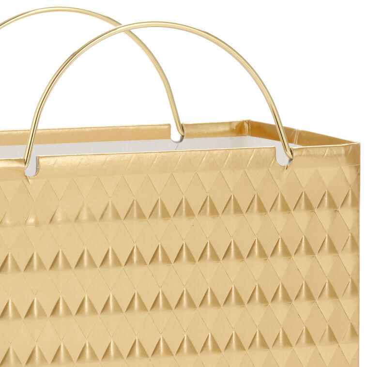 Gold Diamonds Small Square Gift Bag Handle Detail image number 4