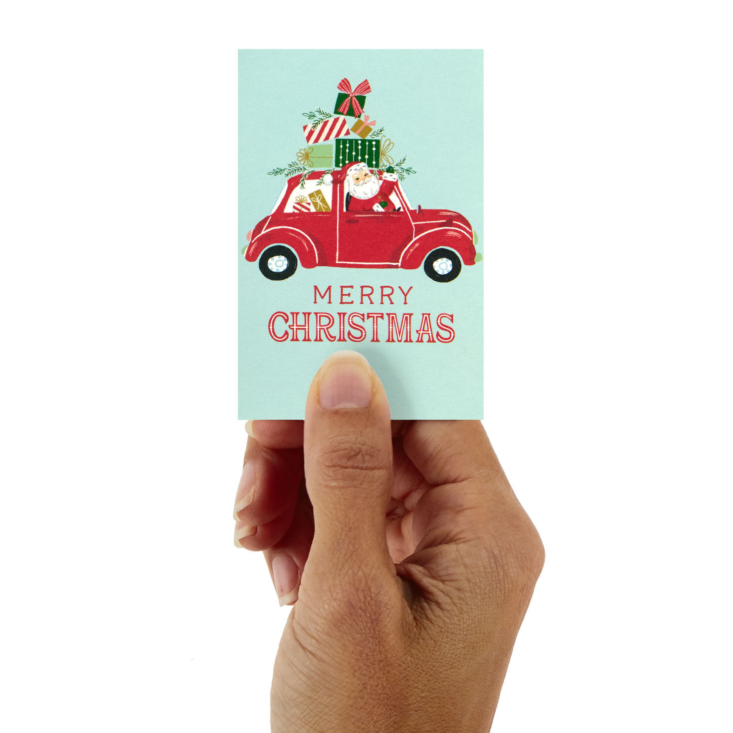Happy Holidays Retro Mini Cards Pack hand holding card image number 2