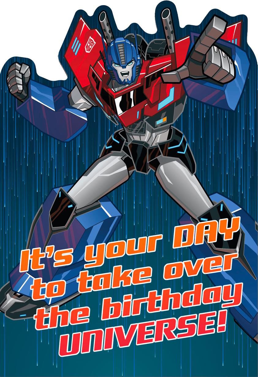 TRANSFORMERS OPTIMUS PRIME Epic Birthday Card