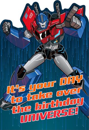 Transformers Optimus Prime Epic Birthday Card Greeting Cards