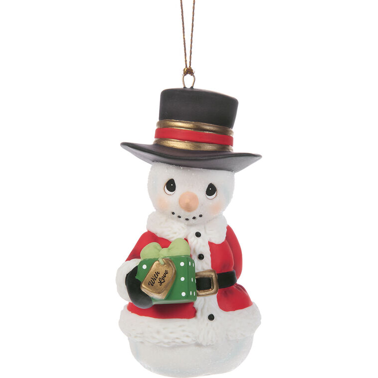 Precious Moments Sharing the Gift of Love at Christmas Annual Ornament, 3.5"
