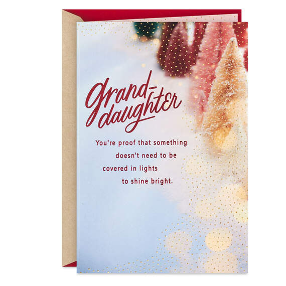 You're a Shining Star Christmas Card for Granddaughter