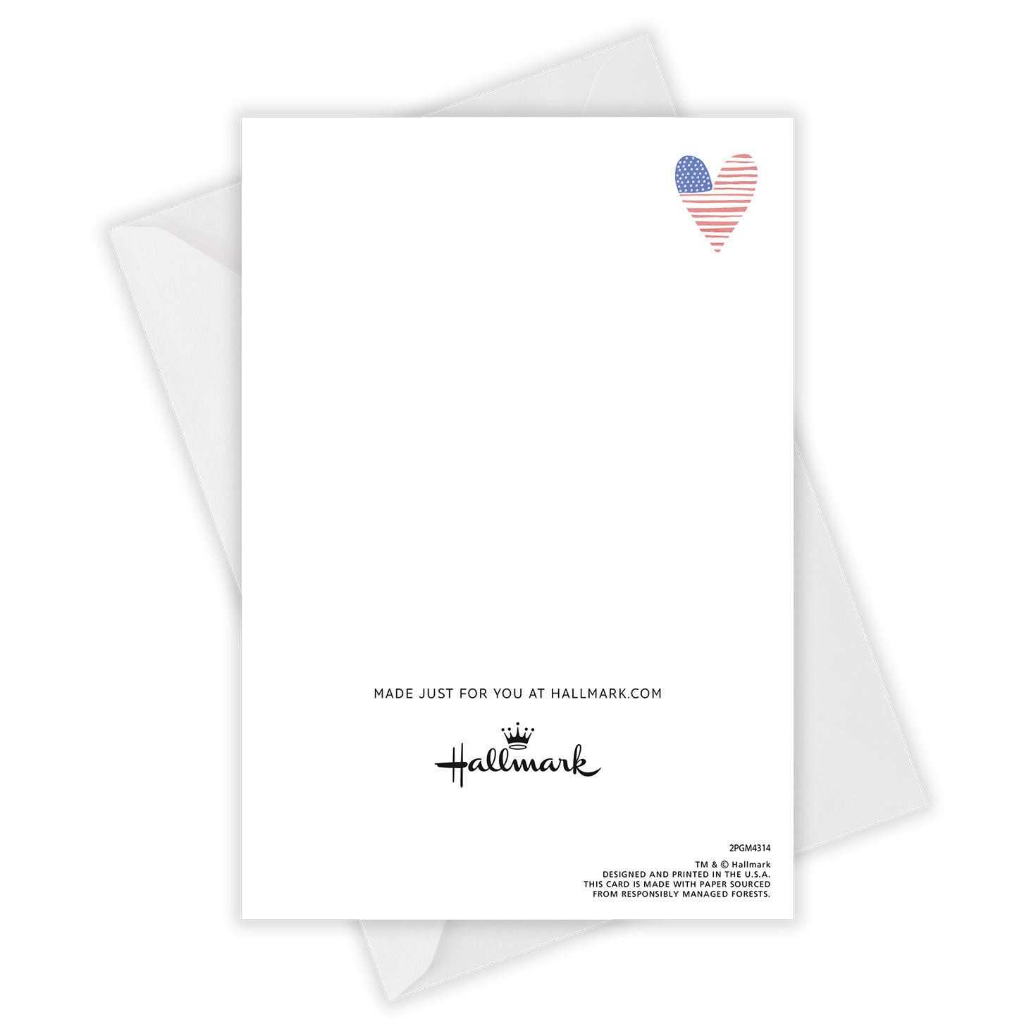 Flag Drawings Military Service Personalized Card Card Back with Envelope image number 4