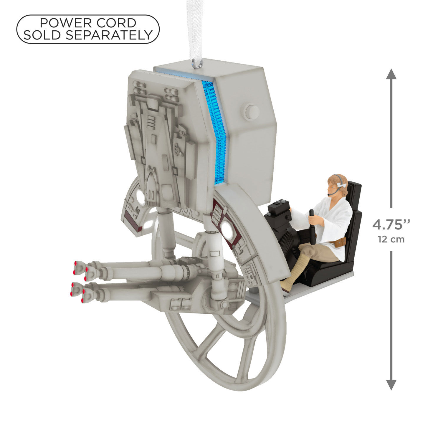 Star Wars Luke Skywalker in Spaceship Seat Ornament measurement image number 3