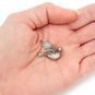 Dove Shaped Silver Metal Worry Stone item on hand image number 3