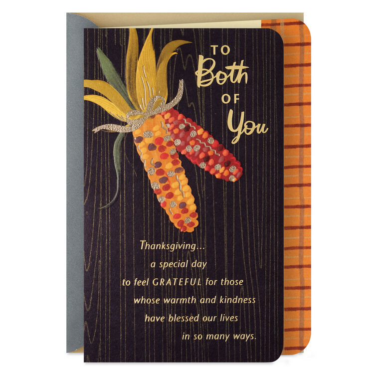A Special Day to Feel Grateful Thanksgiving Card for Both