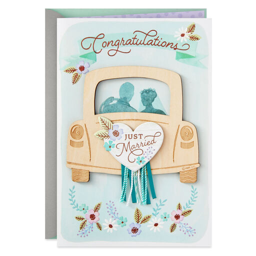A Beautiful Adventure Wedding Card With Photo Frame Magnet, 