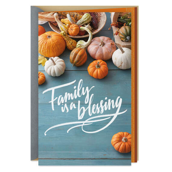 Family Is a Blessing Thanksgiving Card, , large image number 1