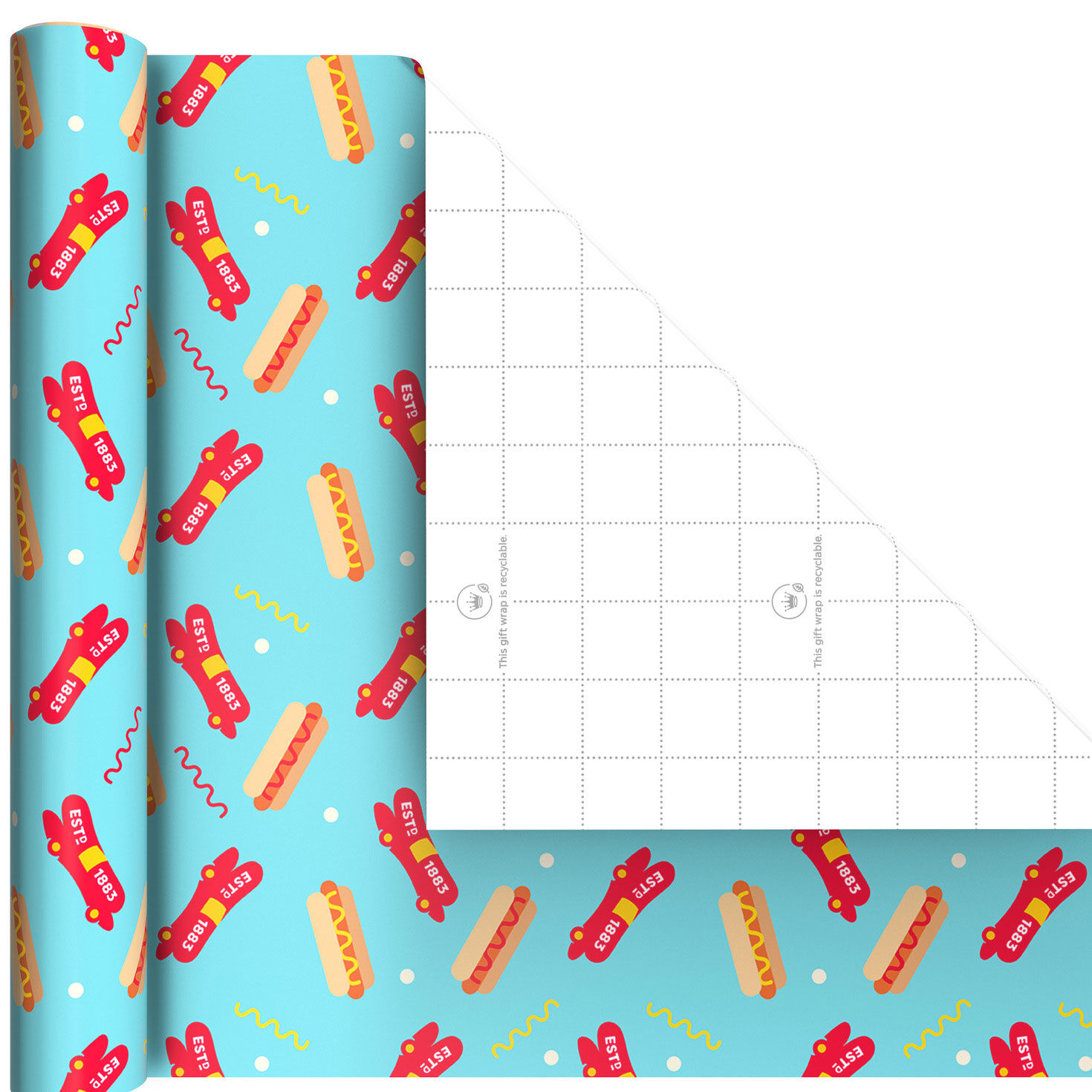 Wienermobile, Ketchup, Mustard Mini Gift Wrap Rolls Wrap Square image number 5