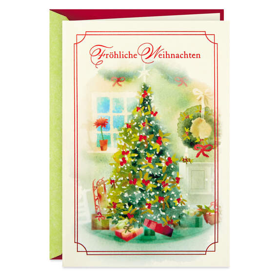 Merry Christmas German-Language Christmas Card, , large image number 1