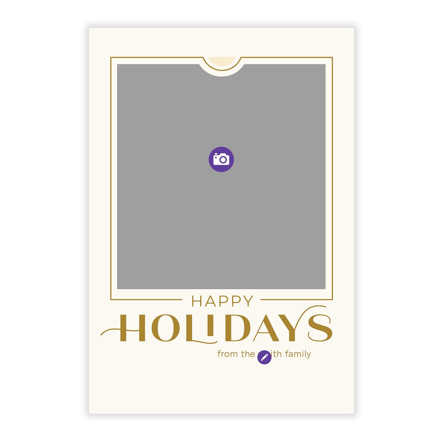 Golden Happy Flat Holiday Photo Card, , large image number 5