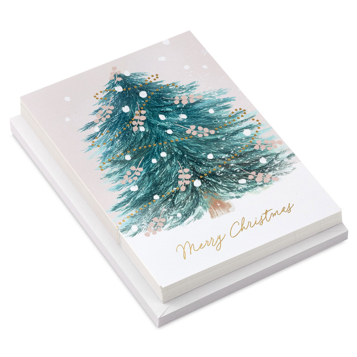 Artistic Brushstroke Tree Christmas Cards, Box of 16