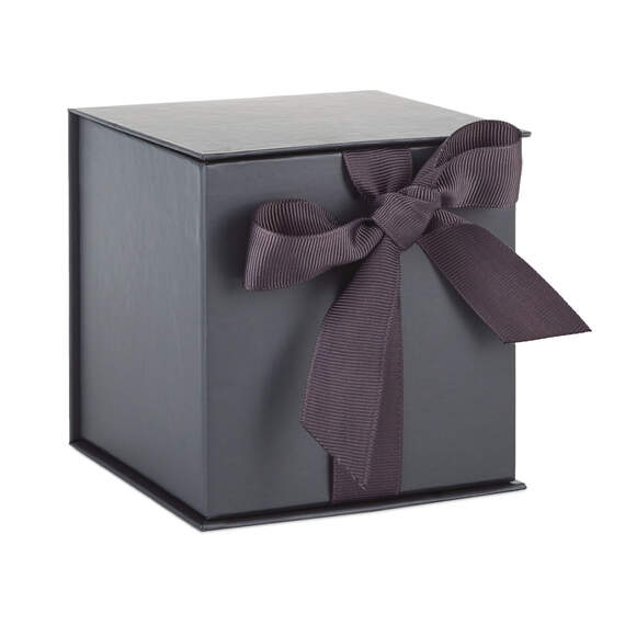 Slate Gray Small Gift Box With Shredded Paper Filler, , large image number 1