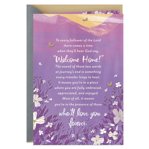 Welcome Home Religious Sympathy Card