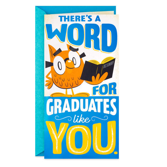 Wise Owl Funny Pop-Up Money Holder Graduation Card, , large image number 1
