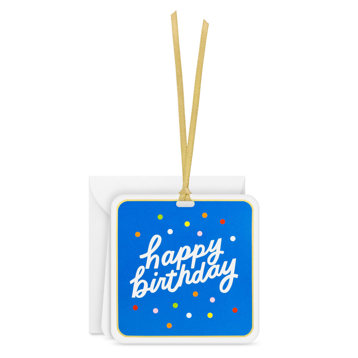 3.2" Happy Birthday Folded Gift Tag