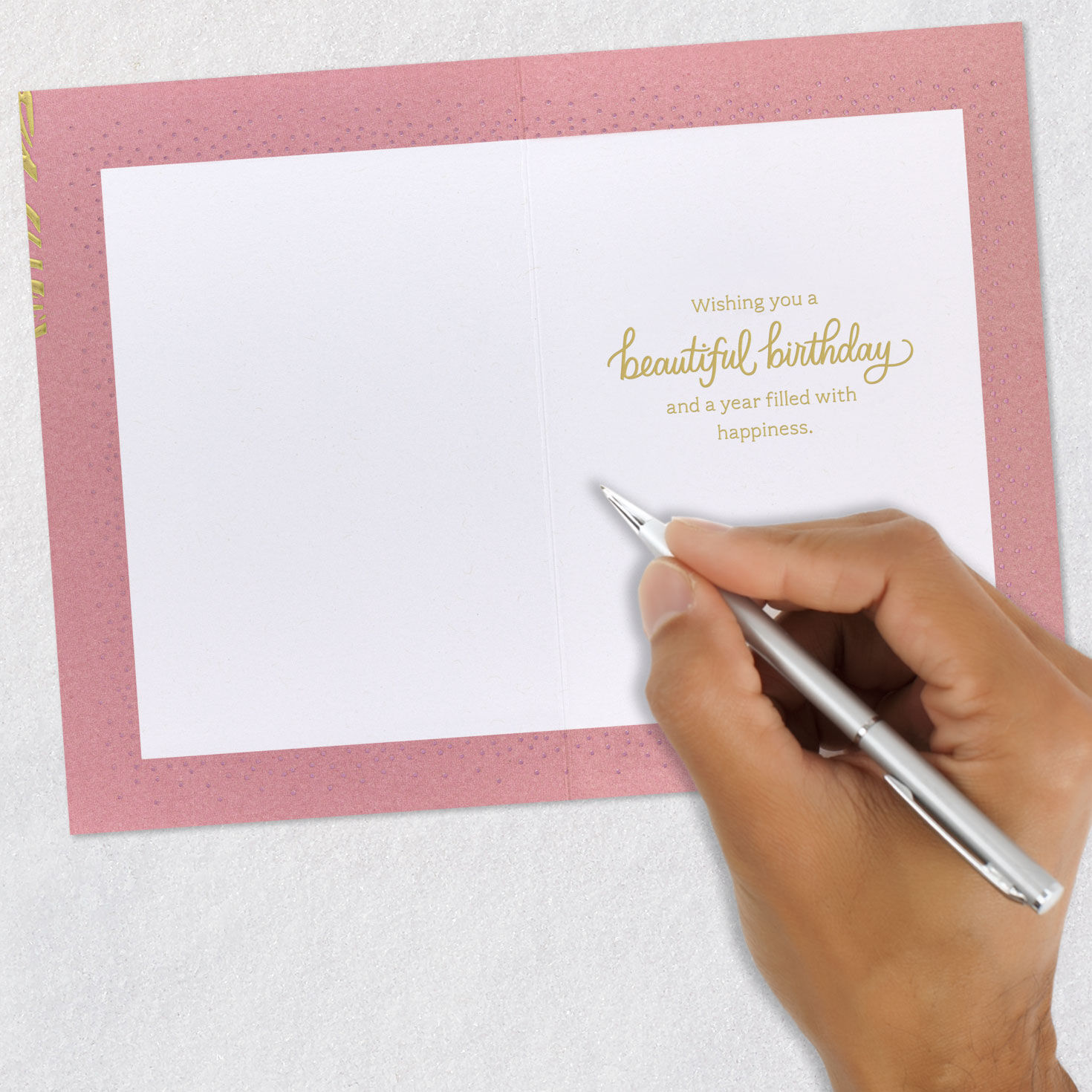 Cherry Blossoms Birthday Card Signing card image number 6