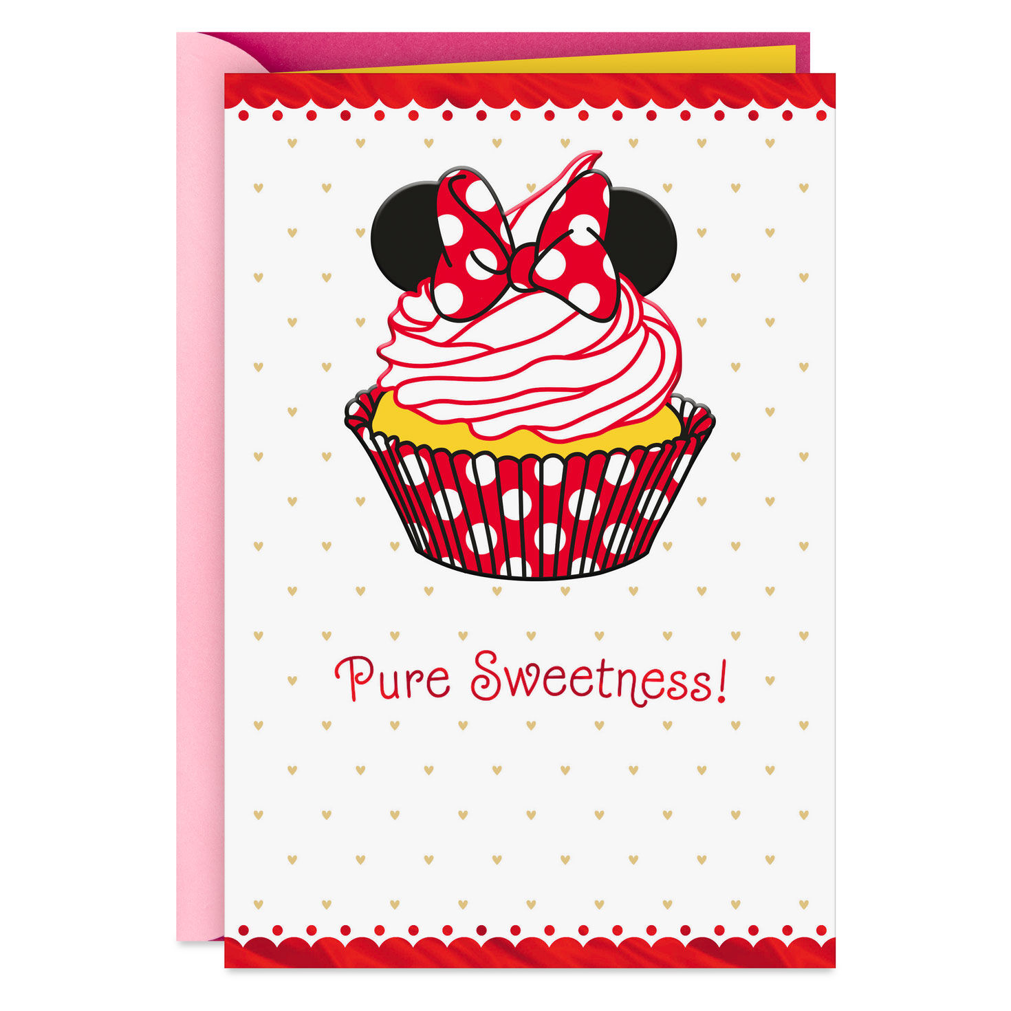 Disney Minnie Mouse Cupcake Birthday Card for Girls