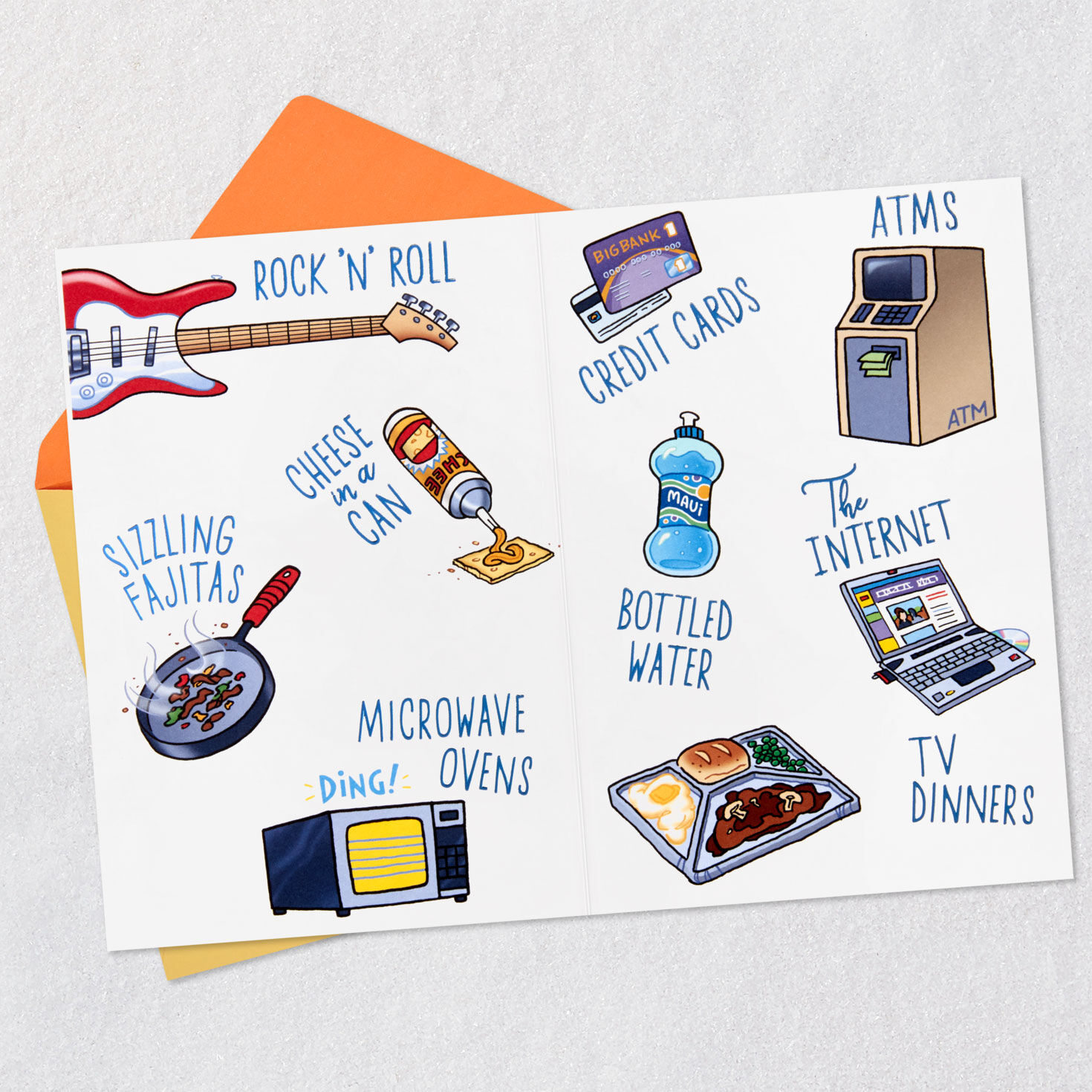 Inventions Funny 80th Birthday Card Open card with envelope image number 4