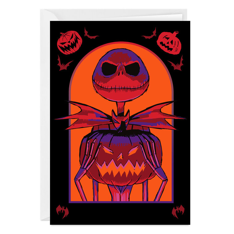 Disney Tim Burton's The Nightmare Before Christmas Jack Skellington Custom Halloween Card