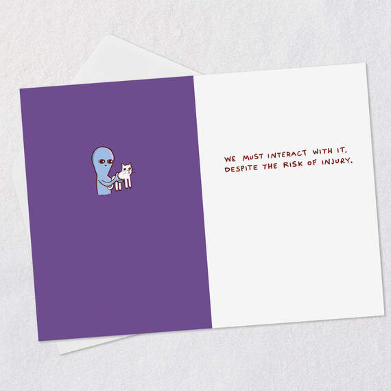 Strange Planet Vibrating Cat Funny Card, , large image number 3