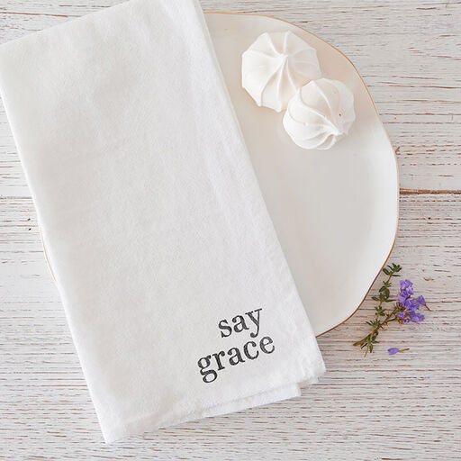 Good Manners White Cloth Napkins, Set of 6, 