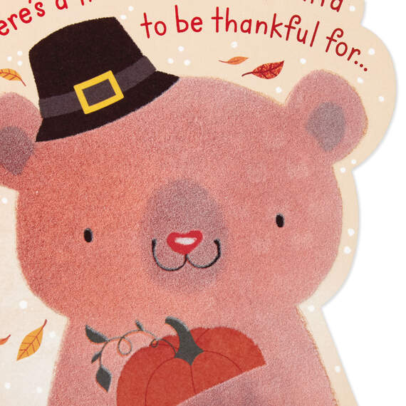 Teddy Bear Baby's First Thanksgiving Card, , large image number 4