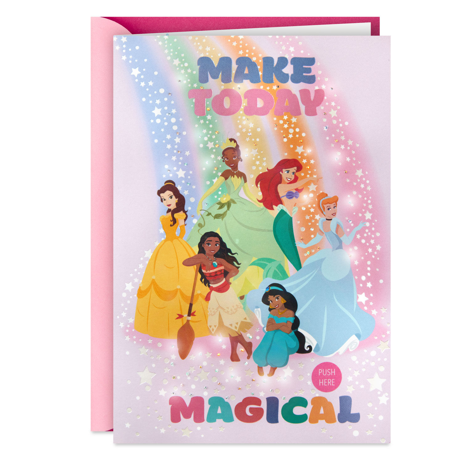 Disney Princess Make Today Magical Musical Birthday Card for Girls With Light