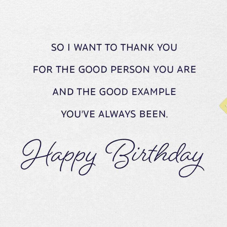 Navy, Gold and Green Diamonds Dad Birthday Card from Son sentiment image number 3