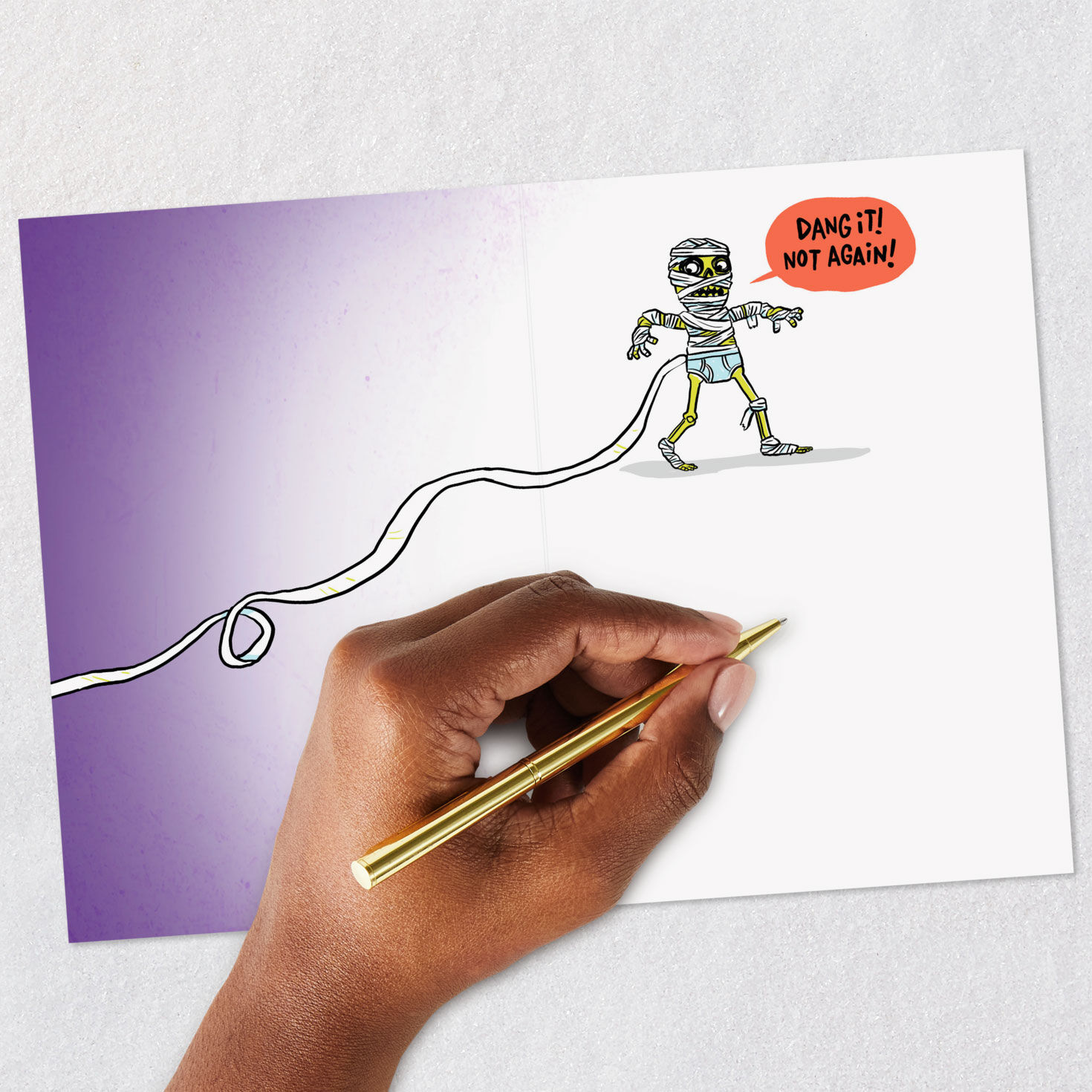 Mummy Funny Halloween Card Signing card image number 6