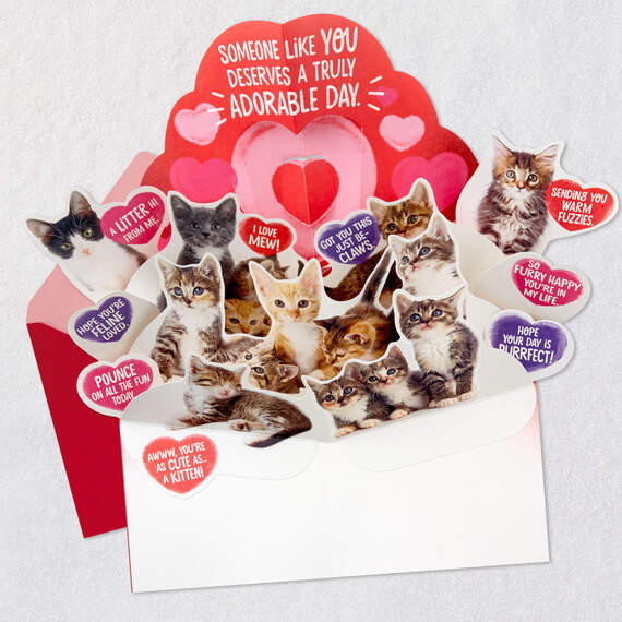 Truly Adorable Cats Funny Pop-Up Valentine's Day Card, , large image number 3