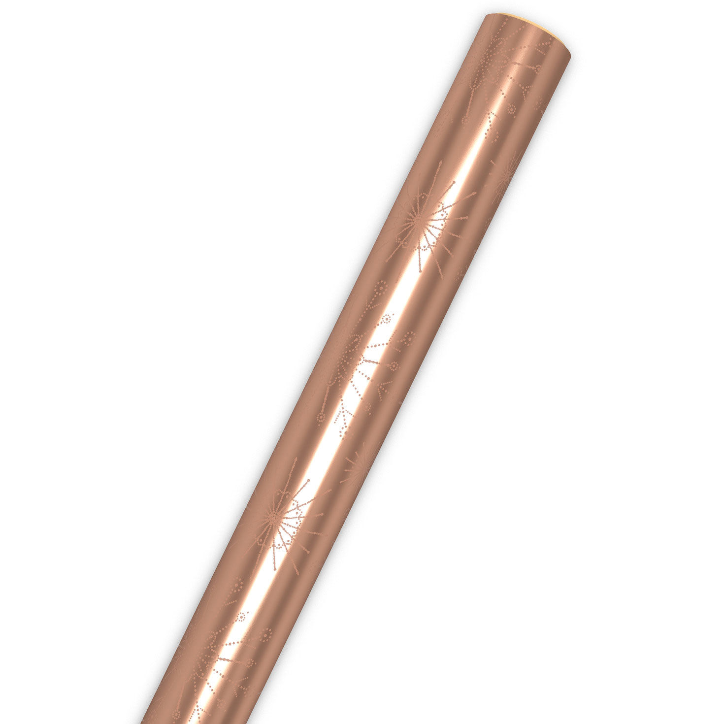 Rose Gold Snowflakes Holiday Gift Wrap Roll  image number 6