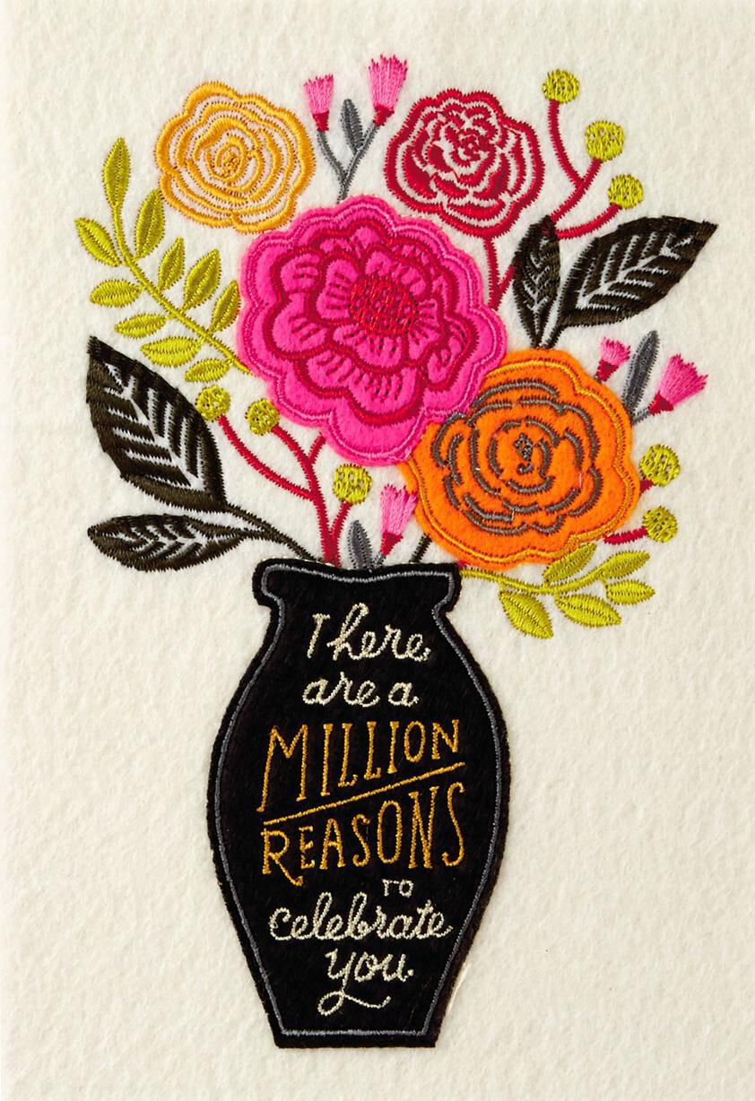 Vase of Flowers Mother's Day Card