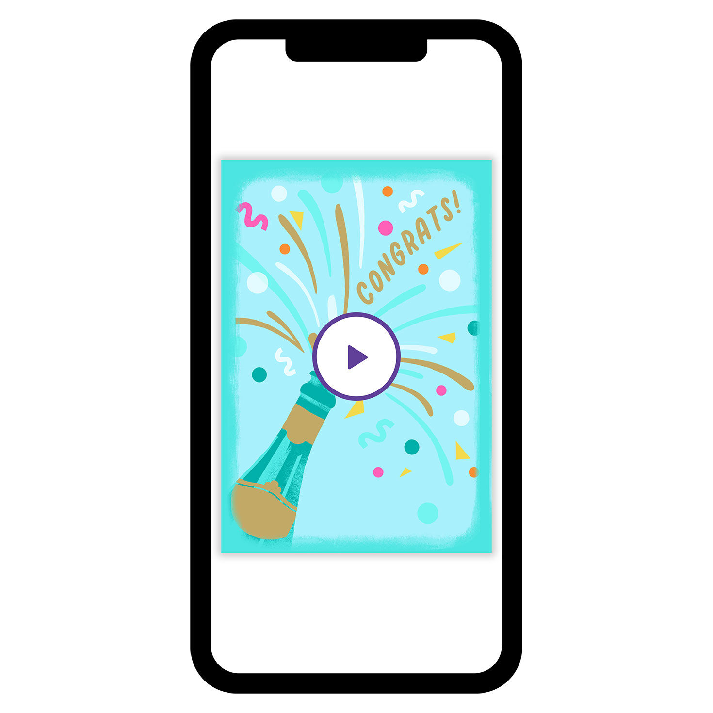 Champagne & Confetti Congratulations eCard