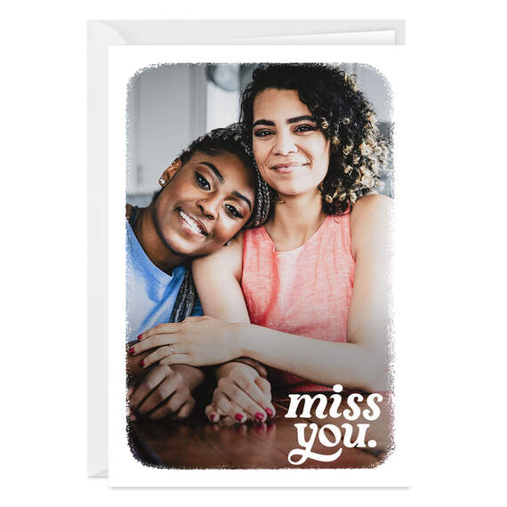 Miss You Folded Photo Card, , large image number 1