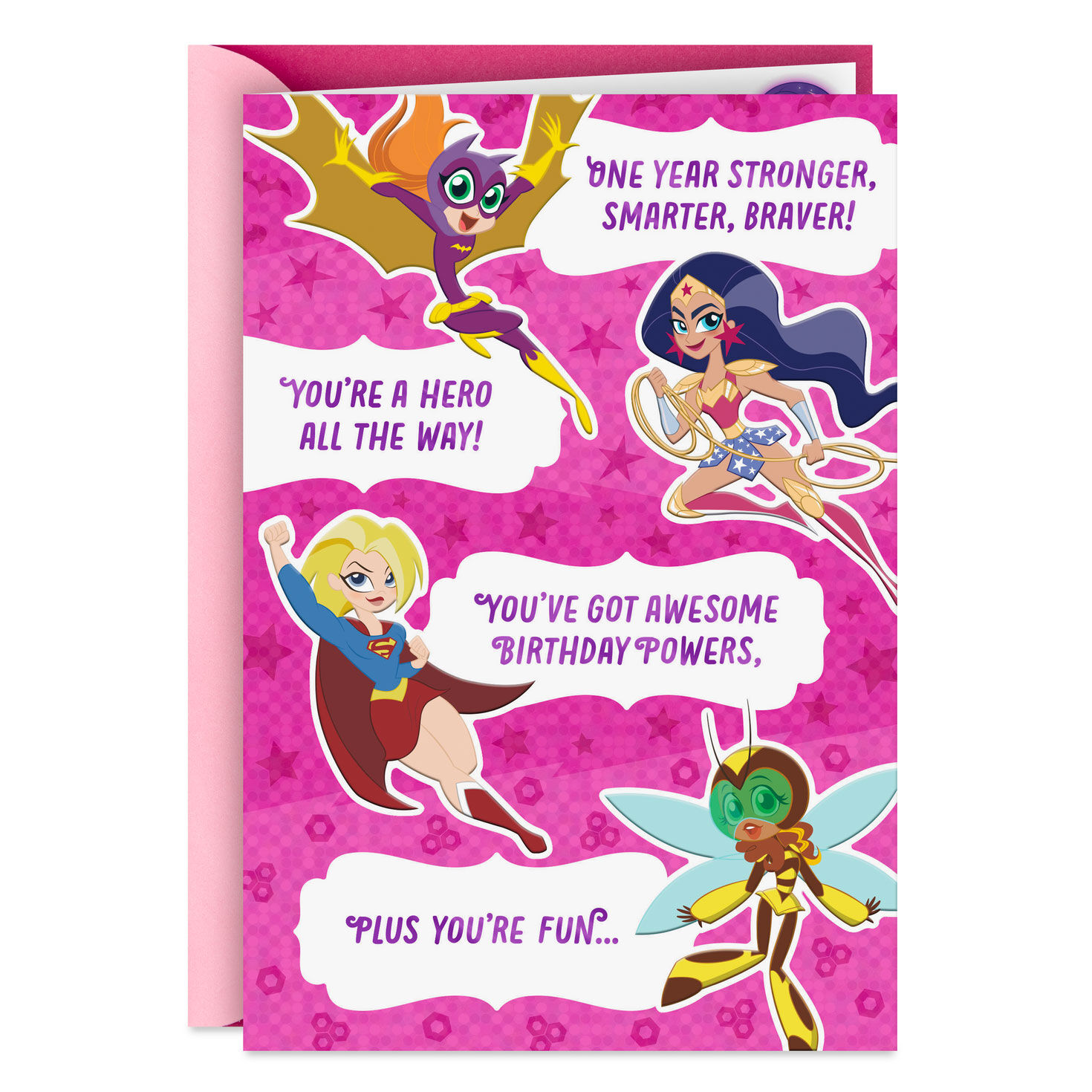 DC&trade; Super Hero Girls&trade; Stronger, Smarter, Braver Birthday Card, , large image number 1