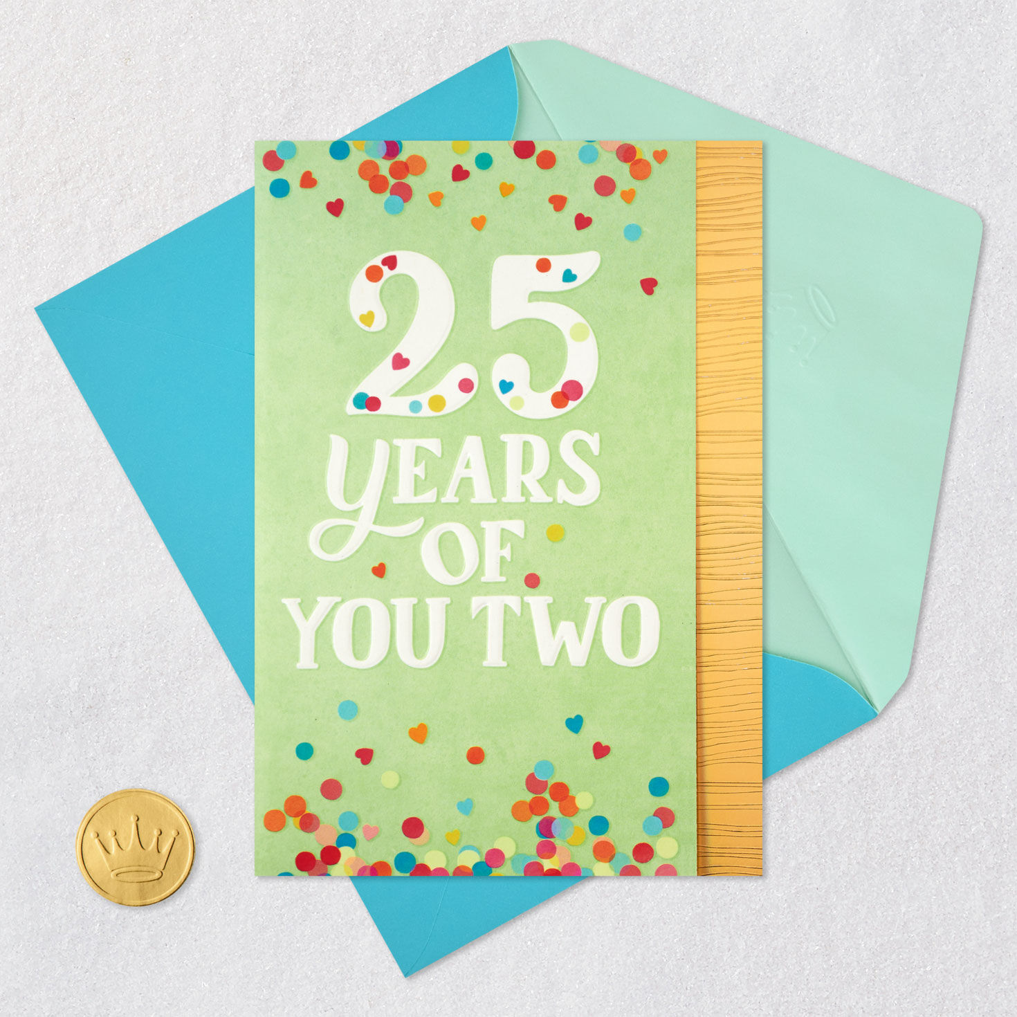 Colorful Confetti 25th Anniversary Card for Couple  image number 6