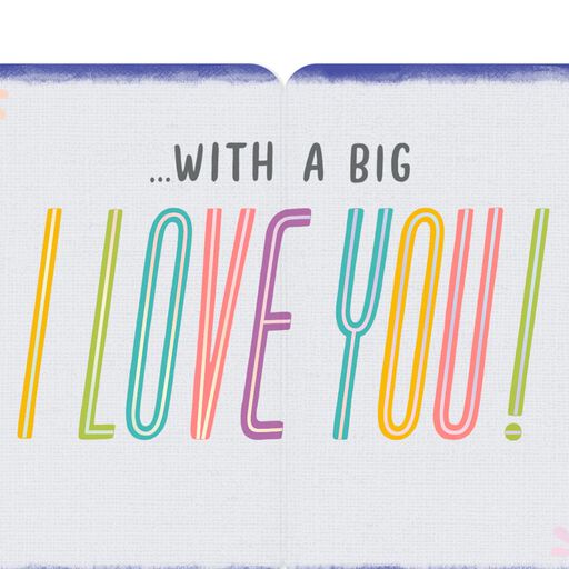 3.25" Mini Small Card, Big I Love You Love Card, 