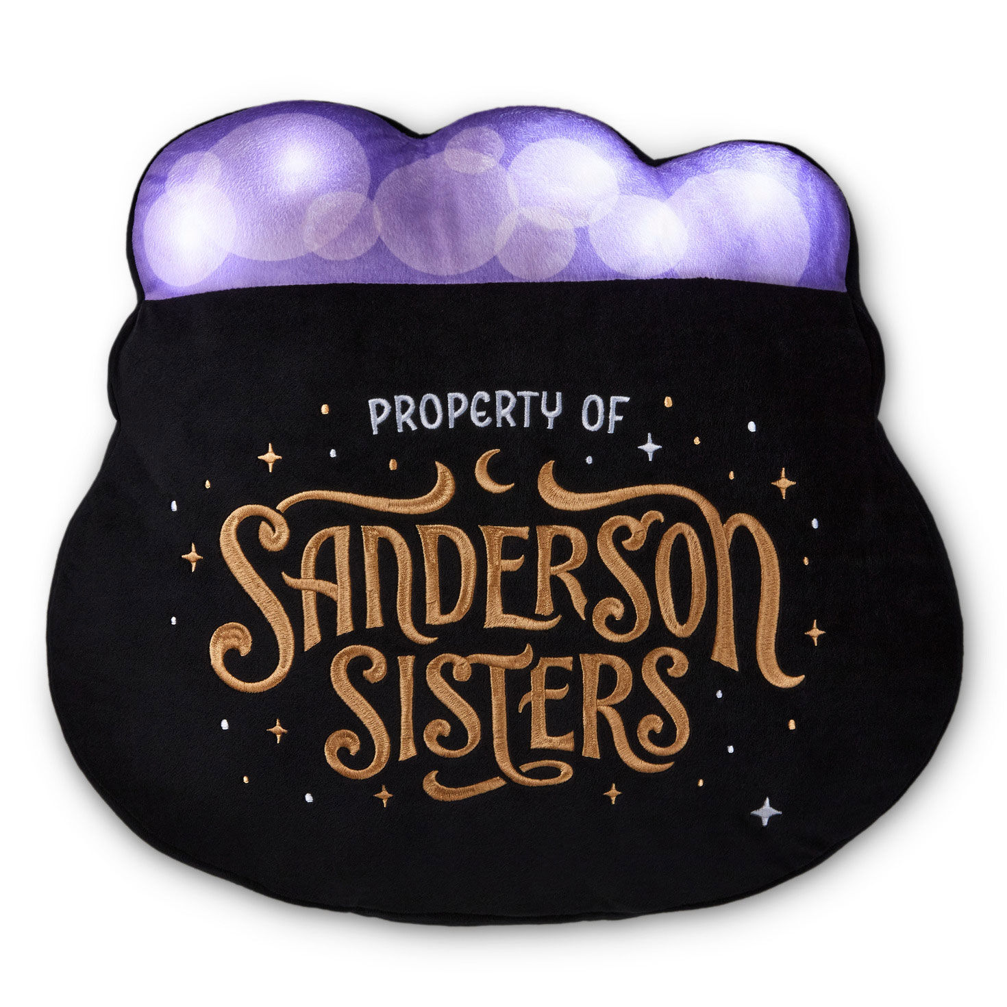 Disney Hocus Pocus Bubbling Cauldron Pillow With Light front glowing image number 4