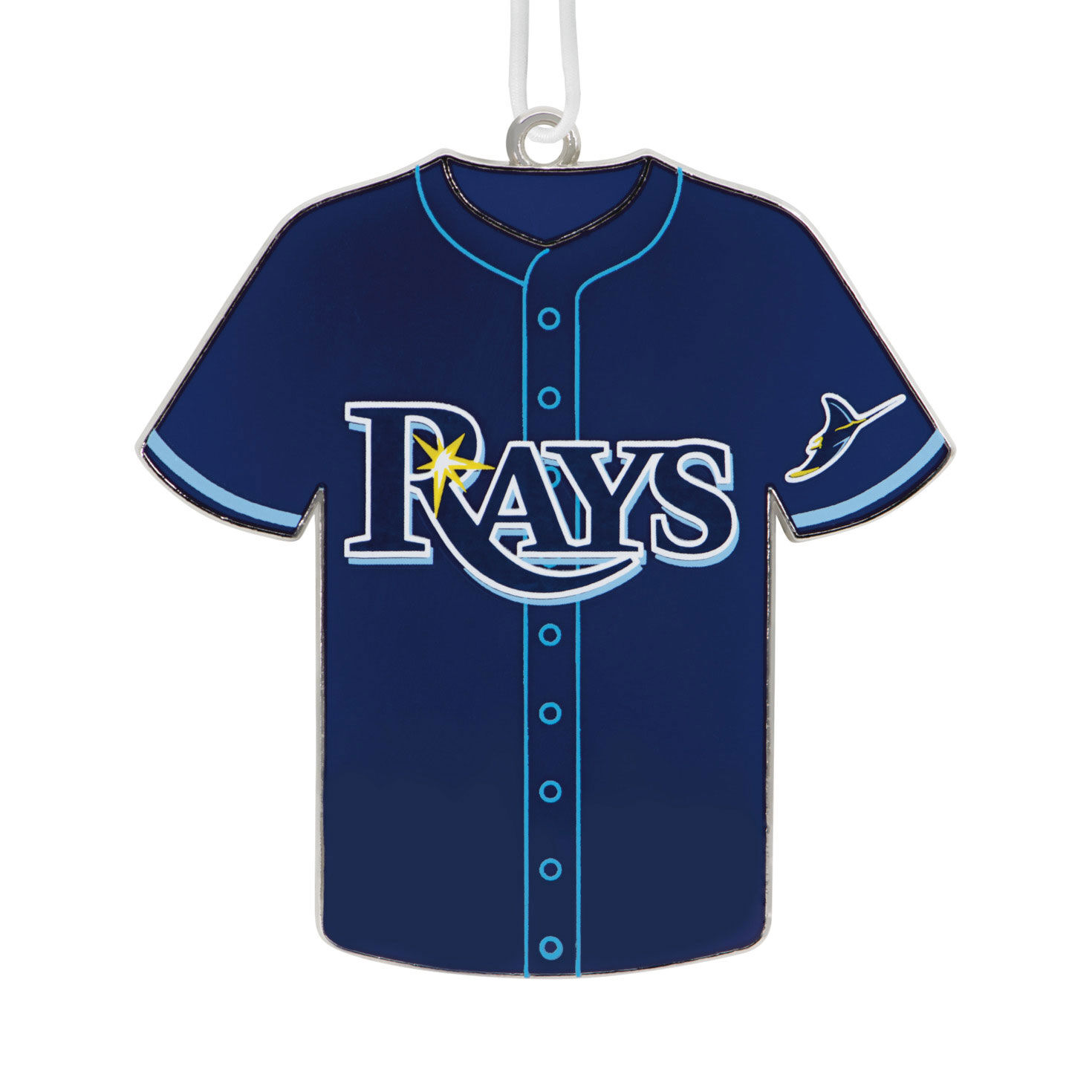 MLB Tampa Bay Rays™ Baseball Jersey Metal Hallmark Ornament - Gift