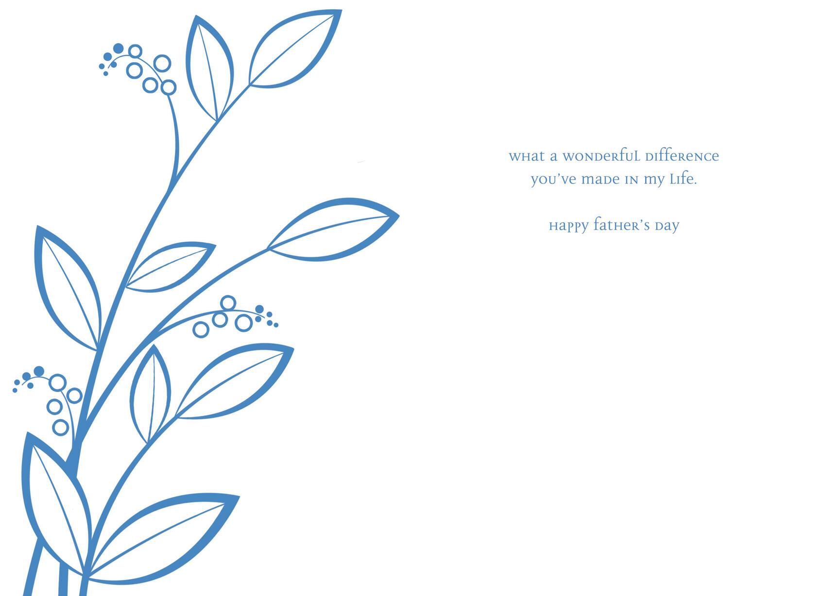Gold Foil Leaves Father's Day Card
