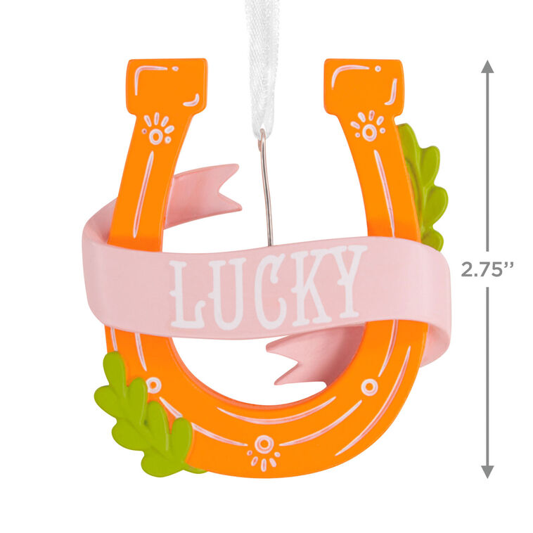 Lucky Horseshoe Christmas Ornament measurement image number 3