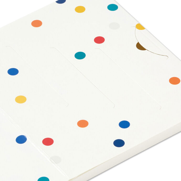 Colorful Celebrate Mini Gift Card Holder Box upclose detail image number 6