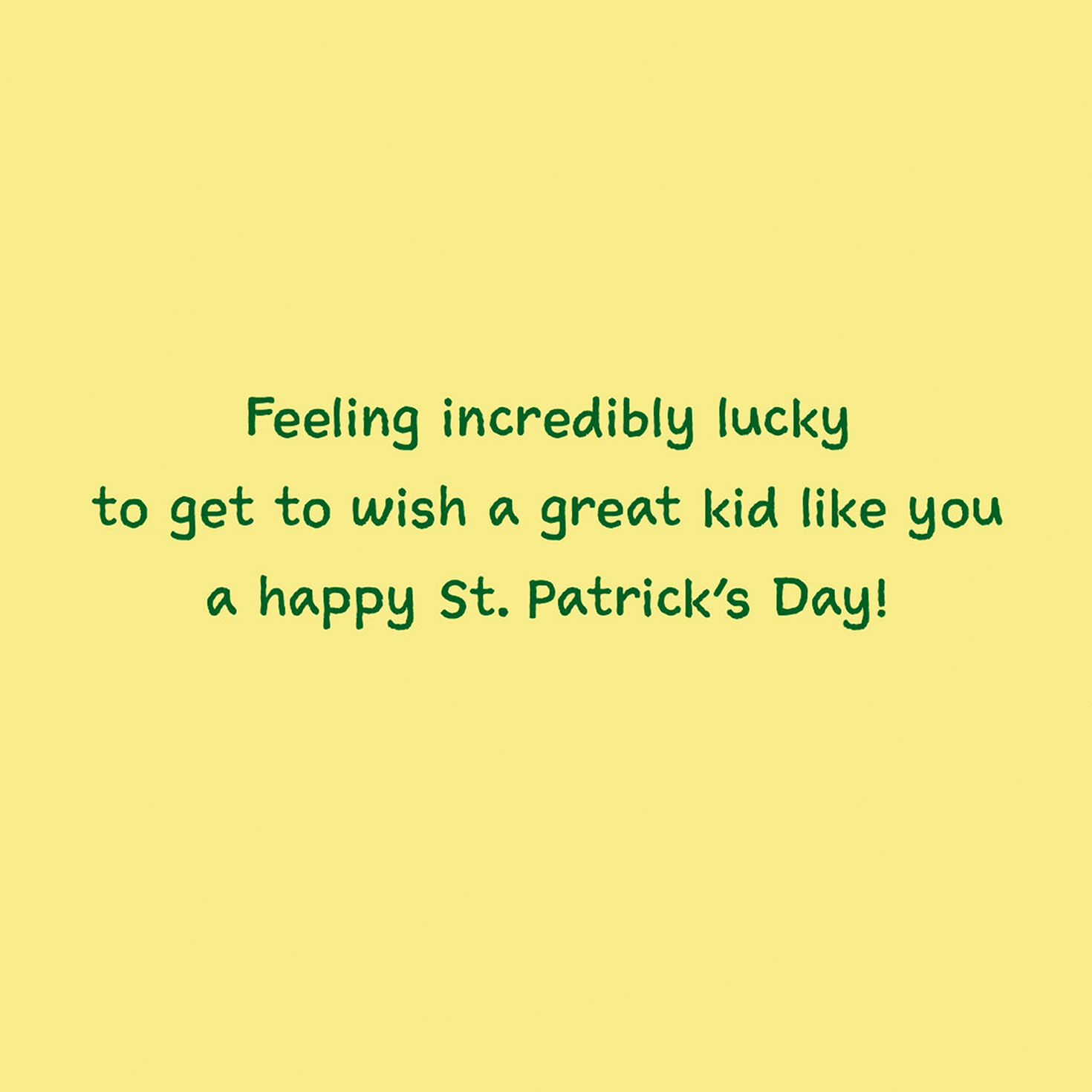 St. Pats Icons on Green Kids St. Patrick's Day Card Sentiment image number 2